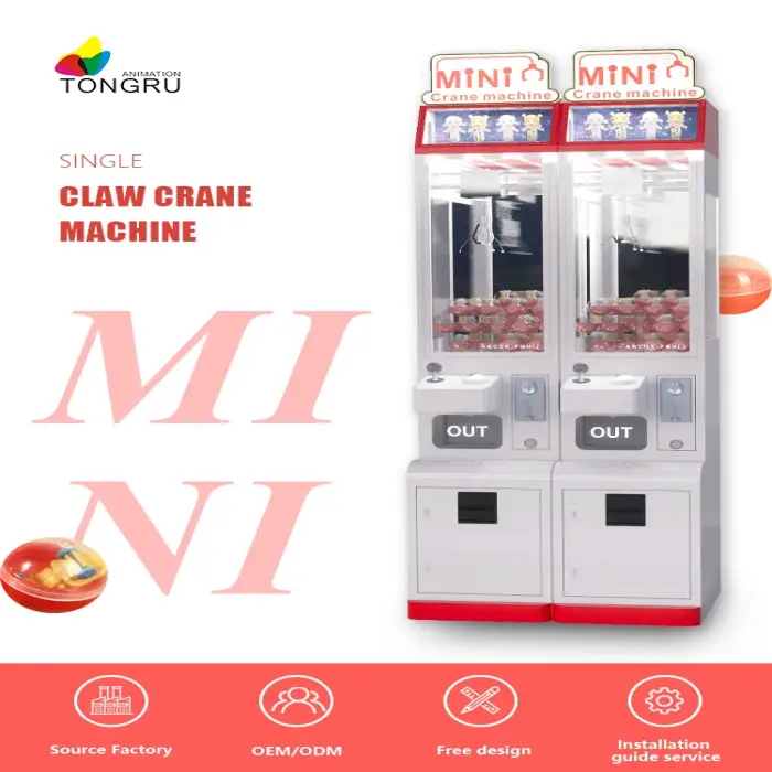 Indoor amusement Coin Operated Arcade Game Machine Mini Fairyland Claw Crane Machine Prize Vending Game gift Machine