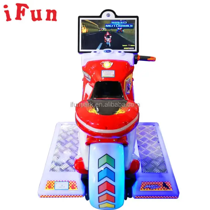 Ifun Arcade Indoor Coin Operated Speed Moto Mini Size Kids Video Motorcycle Racing Game Machine for Fun