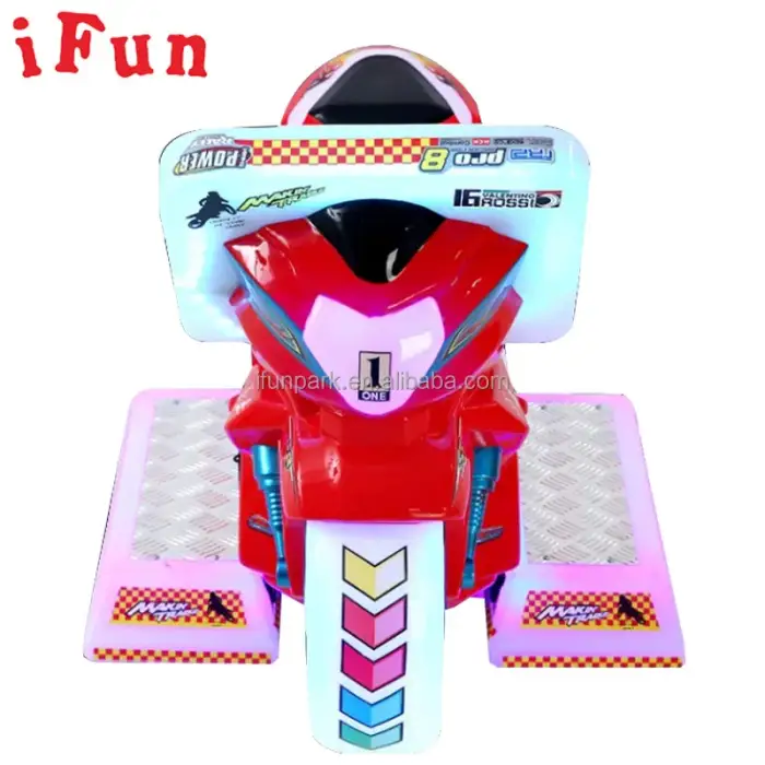 Ifun Arcade Indoor Coin Operated Speed Moto Mini Size Kids Video Motorcycle Racing Game Machine for Fun