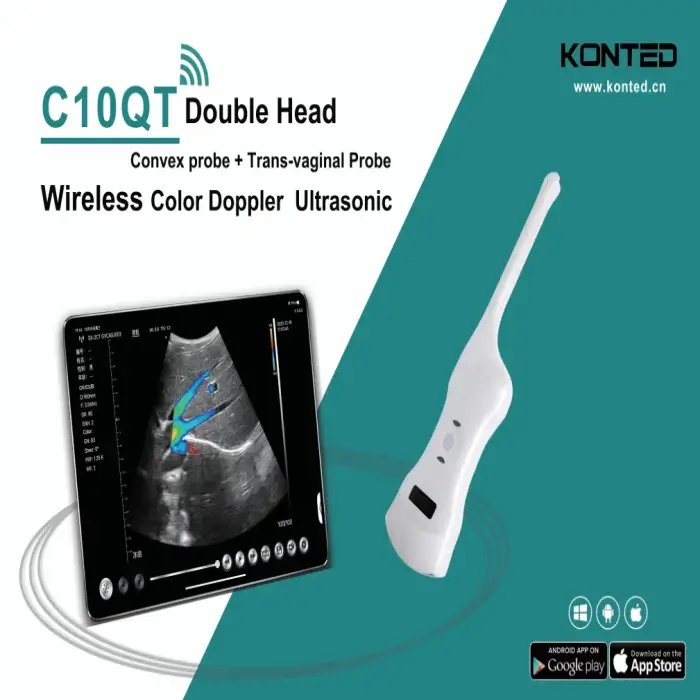 Konted C10QT whole abdomen scan pregnancy fetal doppler baby heart monitor for pregnancy cardiac ultrasound medical instruments