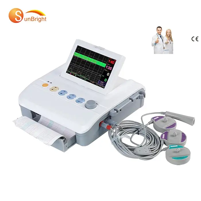 7 inch Medical Baby Heart Ultrasound Machine CTG Fetal Monitor SUN-9000J