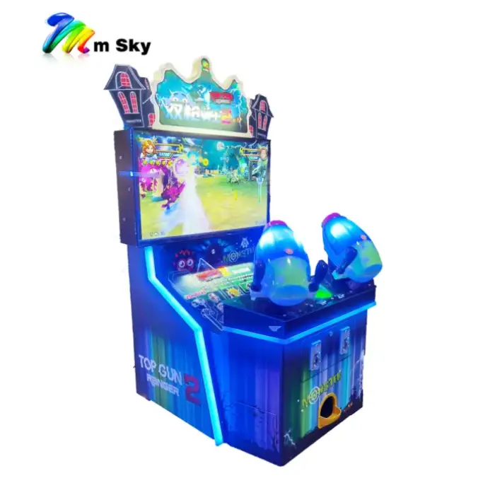 Kids 3D Arcade Machine Games Indoor Amusement Park Sale Coin Operated 2 Players Laser Gun Shooting Redemption Ticket 220v