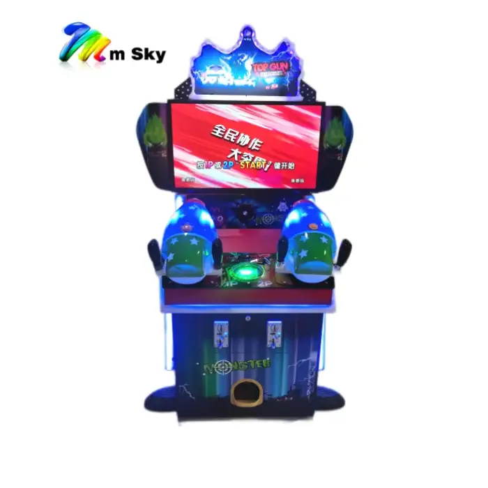 Kids 3D Arcade Machine Games Indoor Amusement Park Sale Coin Operated 2 Players Laser Gun Shooting Redemption Ticket 220v