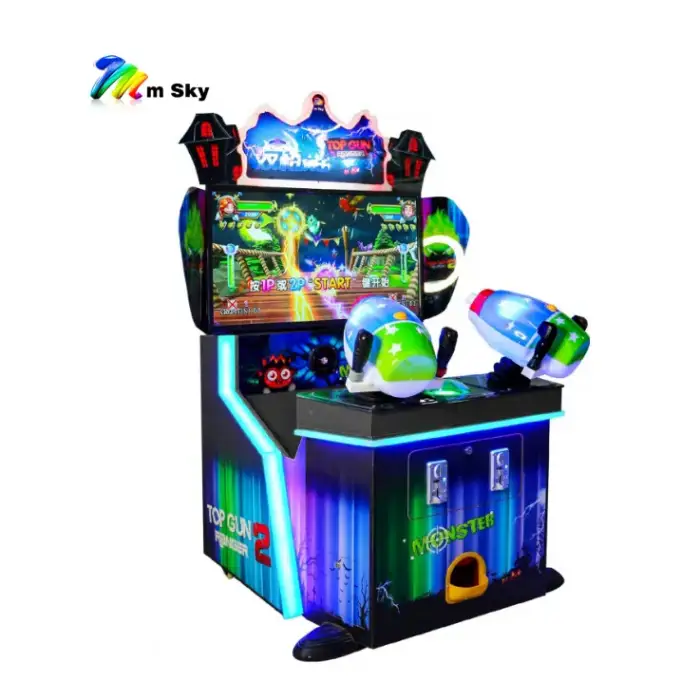 Kids 3D Arcade Machine Games Indoor Amusement Park Sale Coin Operated 2 Players Laser Gun Shooting Redemption Ticket 220v