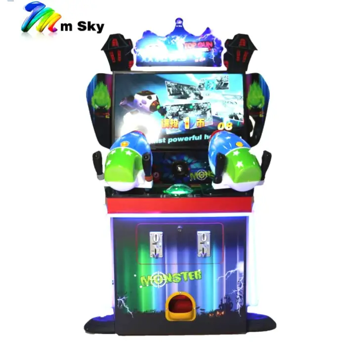 Kids 3D Arcade Machine Games Indoor Amusement Park Sale Coin Operated 2 Players Laser Gun Shooting Redemption Ticket 220v