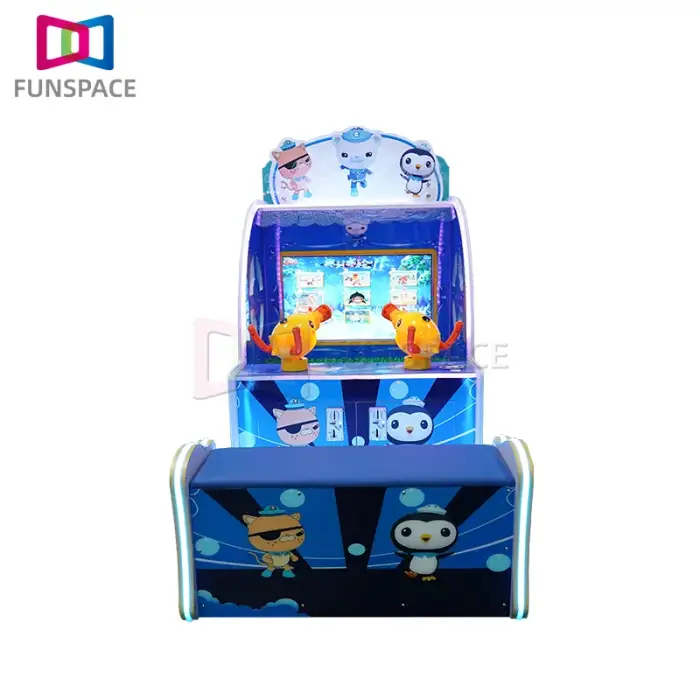 Coin Pusher 2 Players Water Shooting Arcade Game Machine For Mall