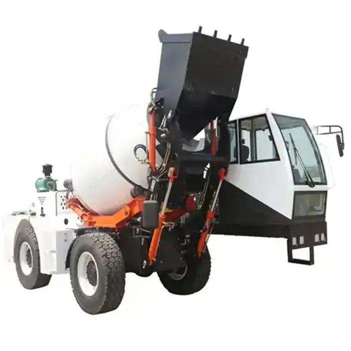 truck self-loading concrete mixer