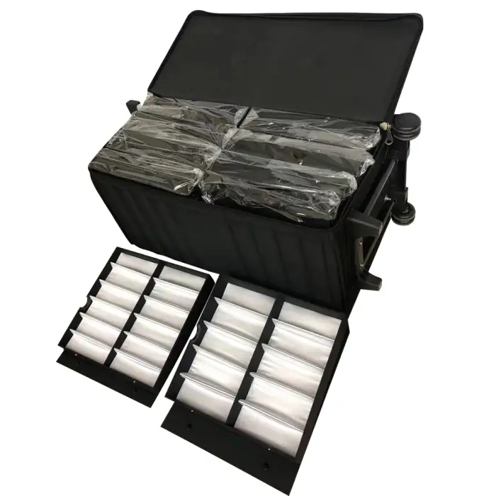 Bulk Shinetai No MOQ Black EVA 192 Storage Optical Sunglasses Exhibition Trolley Eyewear Suitcase