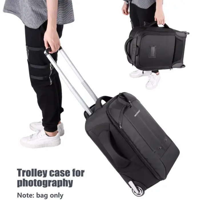 Wholesale NEEWER Convertible Wheeled Camera Backpack Luggage Trolley Case (Black-Red or Black-Green)