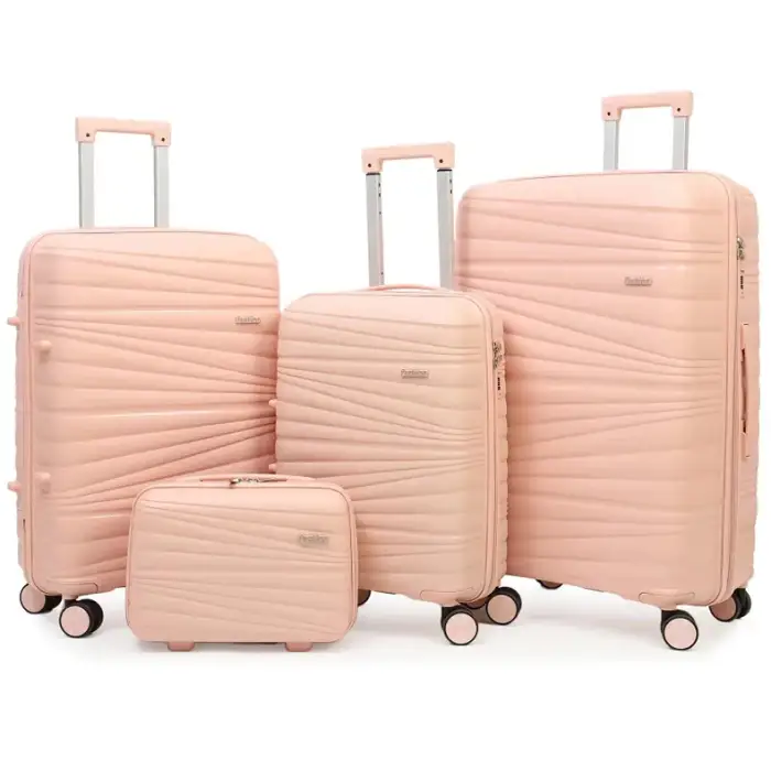 Wholesale Long Trip Suitcase Sets Strong Pull Rod supply Universal Wheel Portable Trolley PP Large Capacity | bulk and wholesale bags