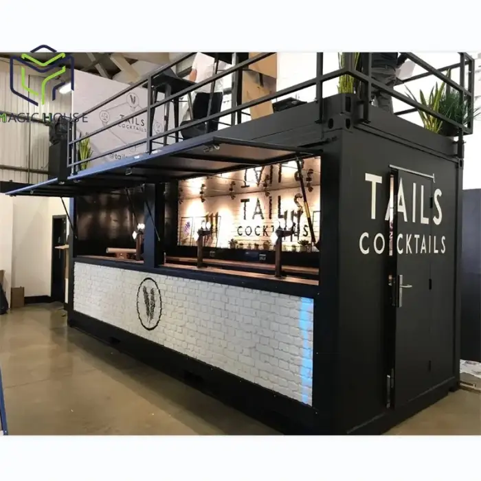 Portable container bar shipping container beer bar and cafe using for kiosk in street park square