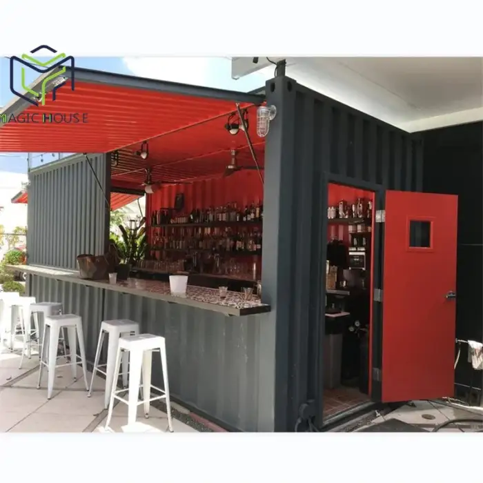 Portable container bar shipping container beer bar and cafe using for kiosk in street park square