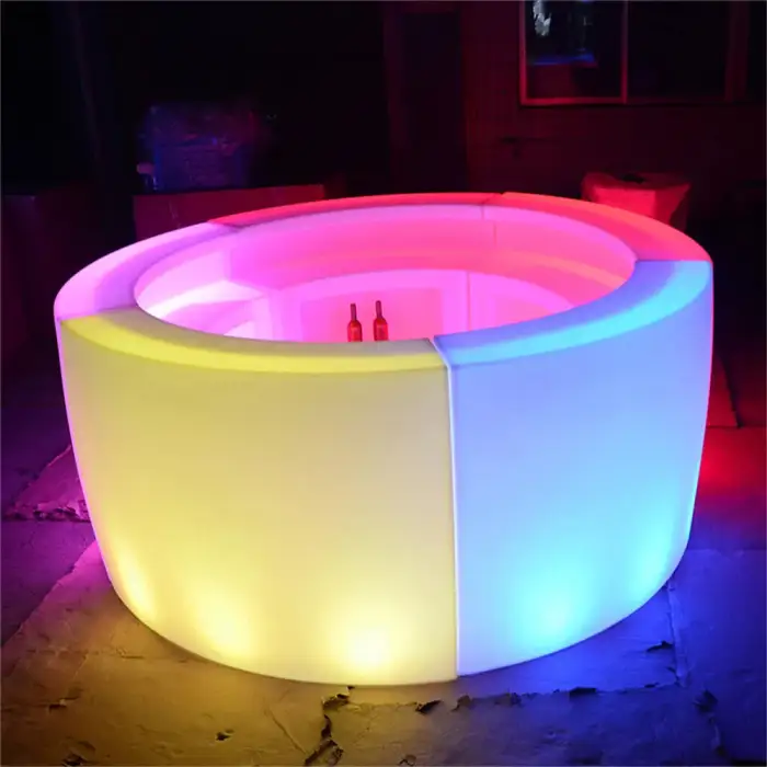 LED color changing plastic led straight commercial bar counter Mobile Bar