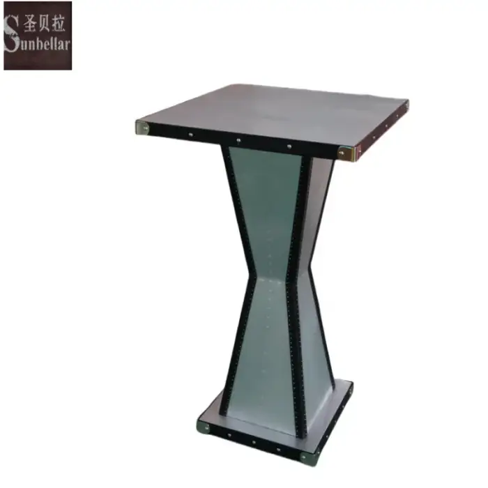 Aviation Bar Table Aluminium Metal Top Handmade High Bar Table Drink Bar Counter for Home Club 1pc Custom Industrial Furniture