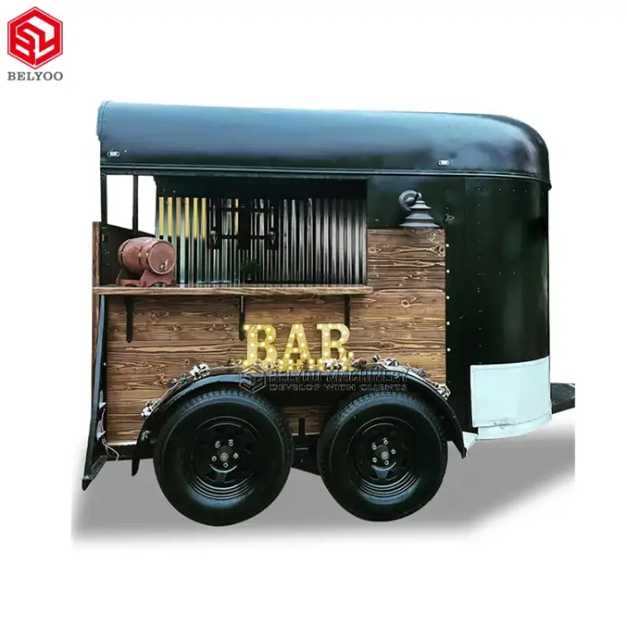 Belyoo Vintage Concession Trailer Street Food Truck For Sale Beer Bar Cart Ice Cream Truck Coffee Carts Horse Trailer Bar