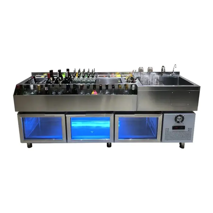 High Quality Portable 304 Stainless Steel Commercial Cocktail Bar Counter