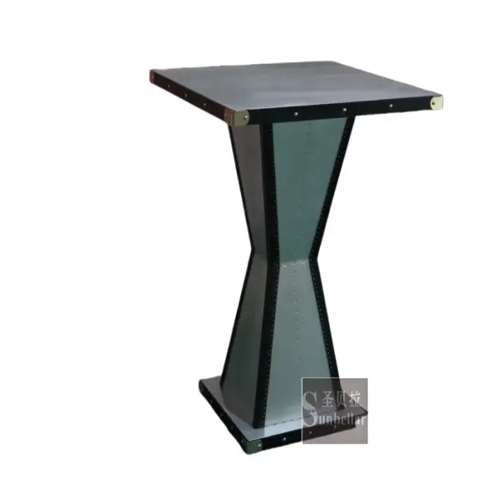 Aviation Bar Table Aluminium Metal Top Handmade High Bar Table Drink Bar Counter for Home Club 1pc Custom Industrial Furniture