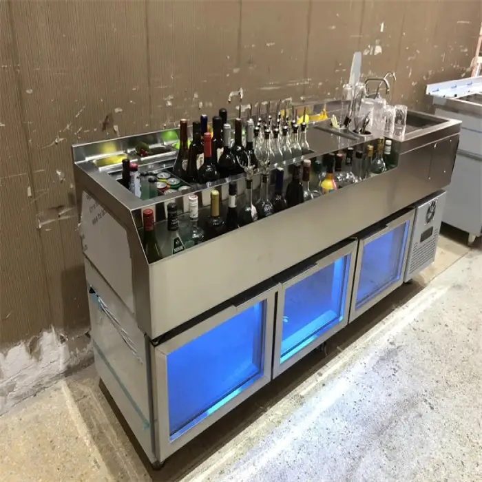 High Quality Portable 304 Stainless Steel Commercial Cocktail Bar Counter