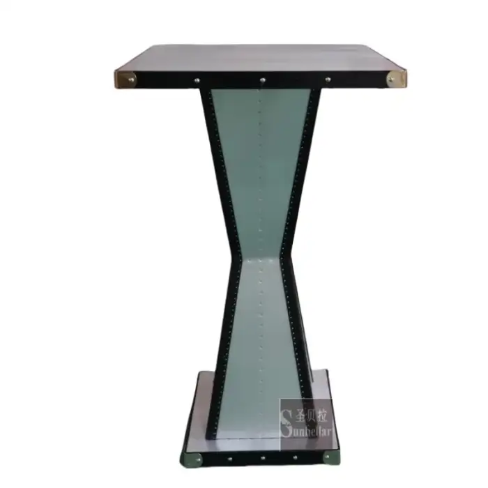 Aviation Bar Table Aluminium Metal Top Handmade High Bar Table Drink Bar Counter for Home Club 1pc Custom Industrial Furniture