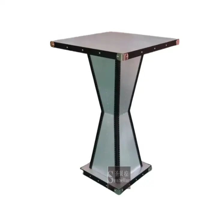 Aviation Bar Table Aluminium Metal Top Handmade High Bar Table Drink Bar Counter for Home Club 1pc Custom Industrial Furniture