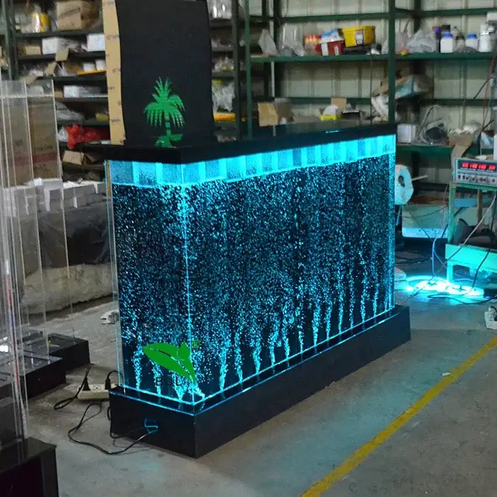 customized bar furniture LED light water bubble wall bar counter for sale