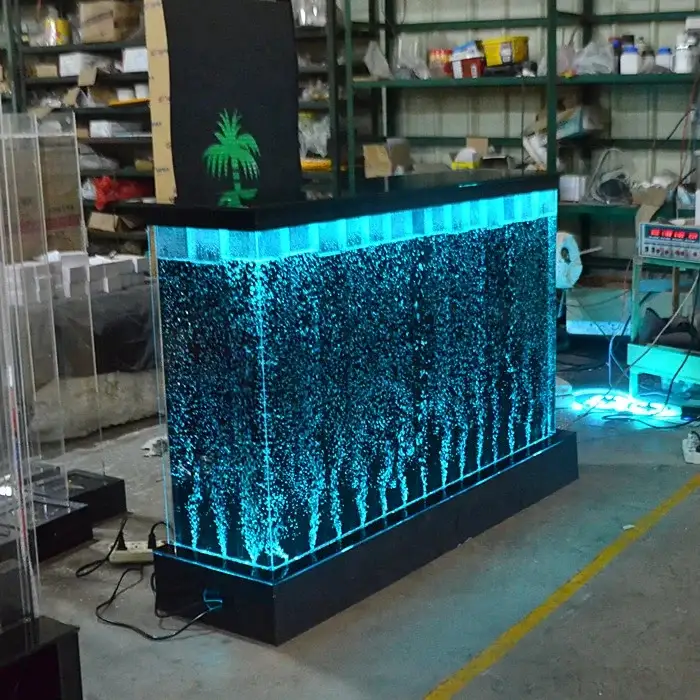 customized bar furniture LED light water bubble wall bar counter for sale