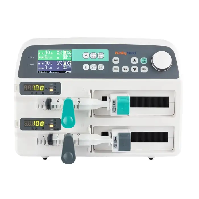 KL-702 Quality Assurance Medical Equipment Portable Double Channel Syringe Pump Price