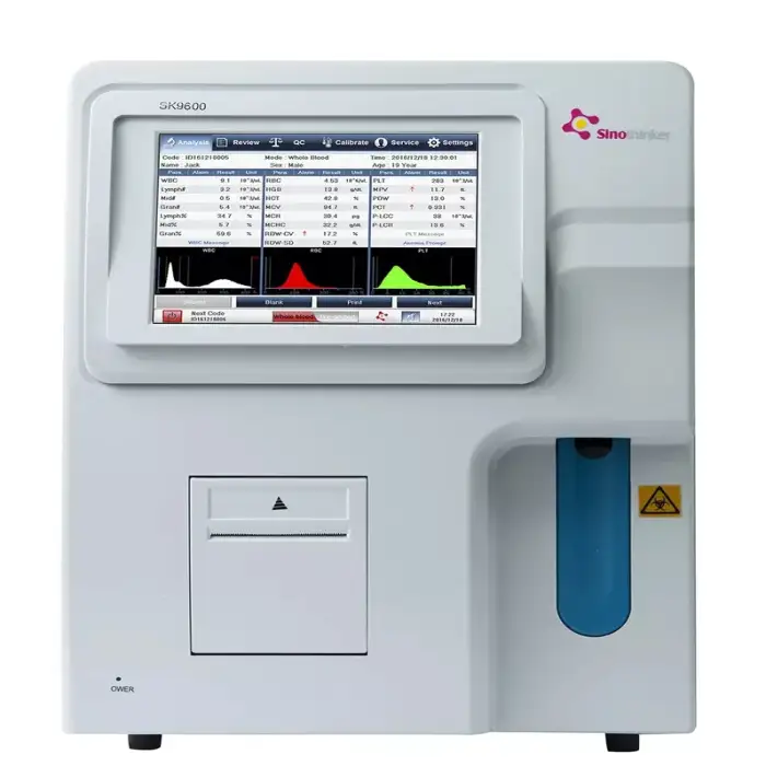 Lab Medical Equipment Fully Automated Blood Test Machine Auto Portable 3 Part Haemogram Hematology Analyzer for Hospital Clinic