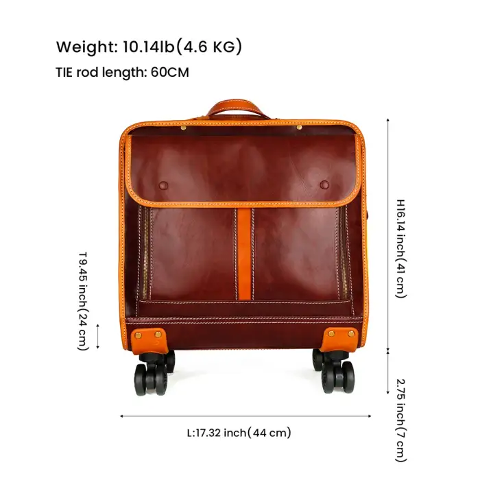 Wholesale Travelling Bags Trolley Luggage Custom Suitcase Genuine Leather Luggage Bags Cases Travel 4 Wheels Trolly Bag