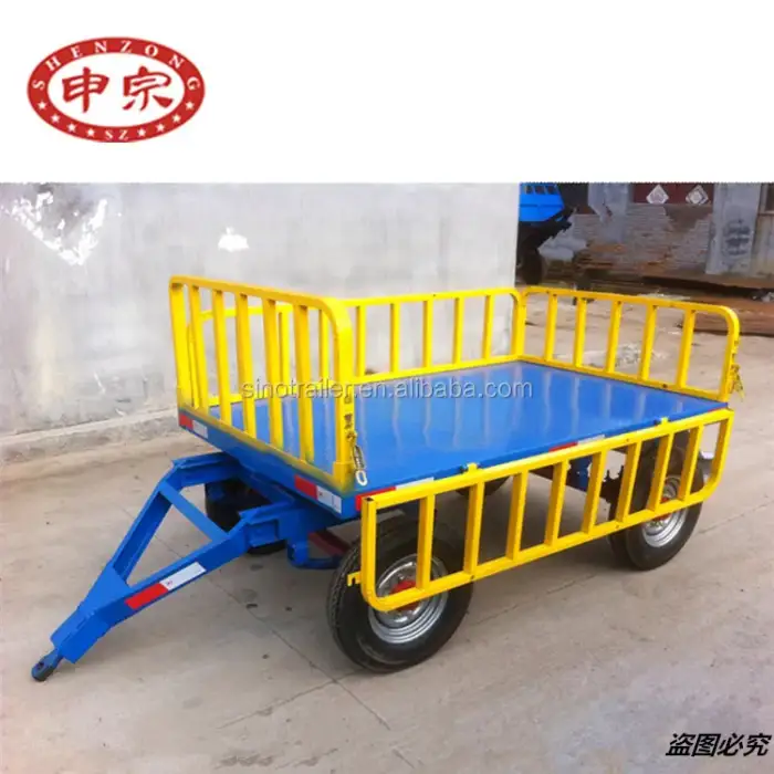 commercial airport luggage trolley baggage flatbed trailer