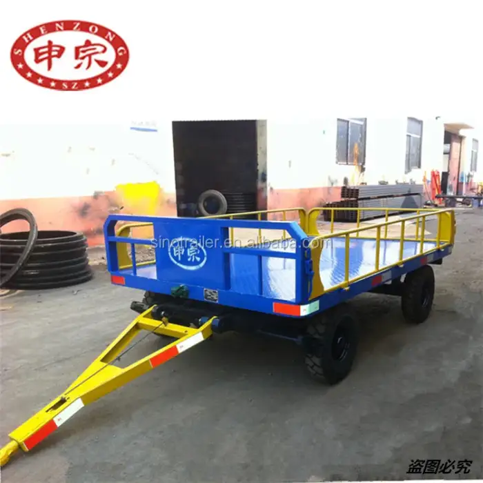 commercial airport luggage trolley baggage flatbed trailer