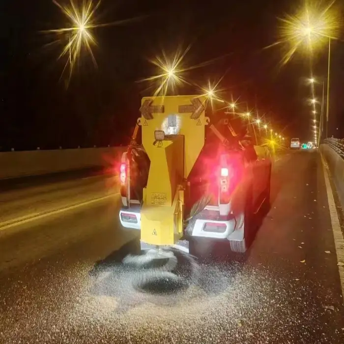 Efficient and Versatile Snow Melting Agent Spreader for Winter Road Maintenance