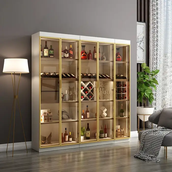 CBMmart customized mini wet bar cabinet home bar with wine rack and bar tables