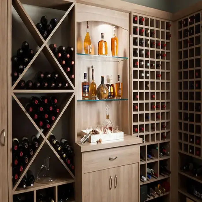 CBMmart customized mini wet bar cabinet home bar with wine rack and bar tables