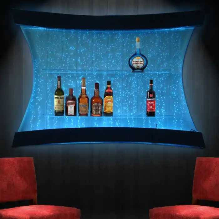 indoor wine cabinet wall mounted water bubble wall liquor night club bar