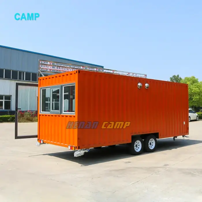 CAMP wholesale mobile food trucks cafe coffee shop restaurant container concession trailer container snack bar