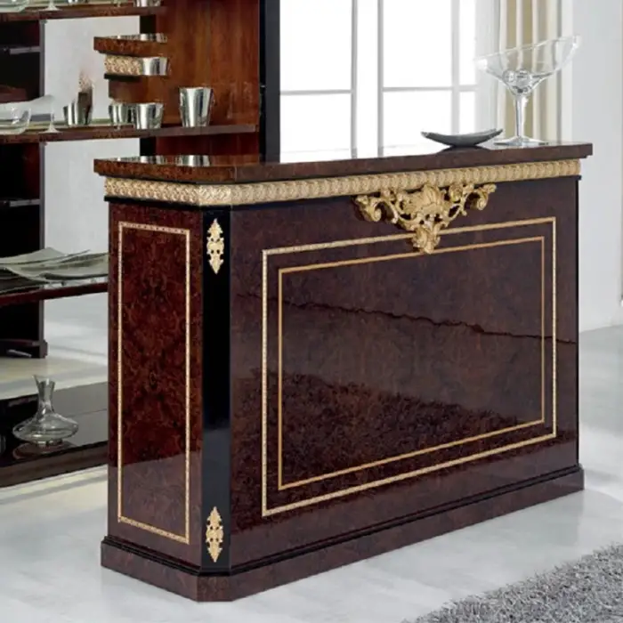 classic solid wood bar counter for home high quality wine cabinet