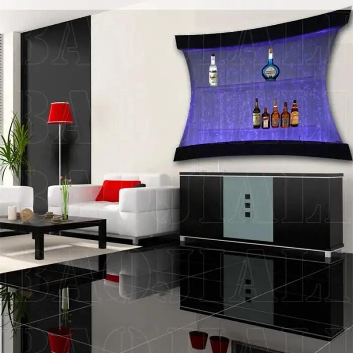 indoor wine cabinet wall mounted water bubble wall liquor night club bar