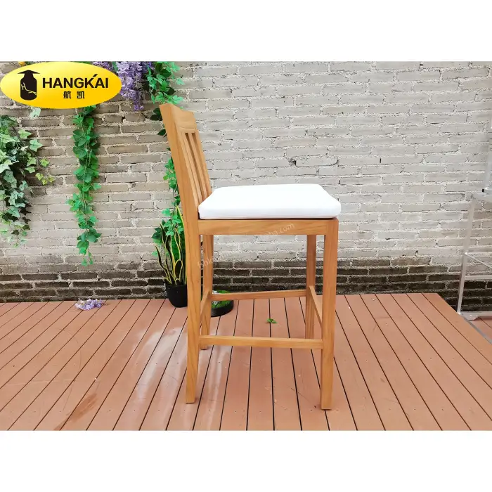 garden beach bar furniture outdoor furniture rooftop bar bistro height teak wood wooden high bar stools