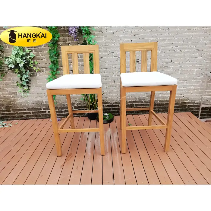 garden beach bar furniture outdoor furniture rooftop bar bistro height teak wood wooden high bar stools