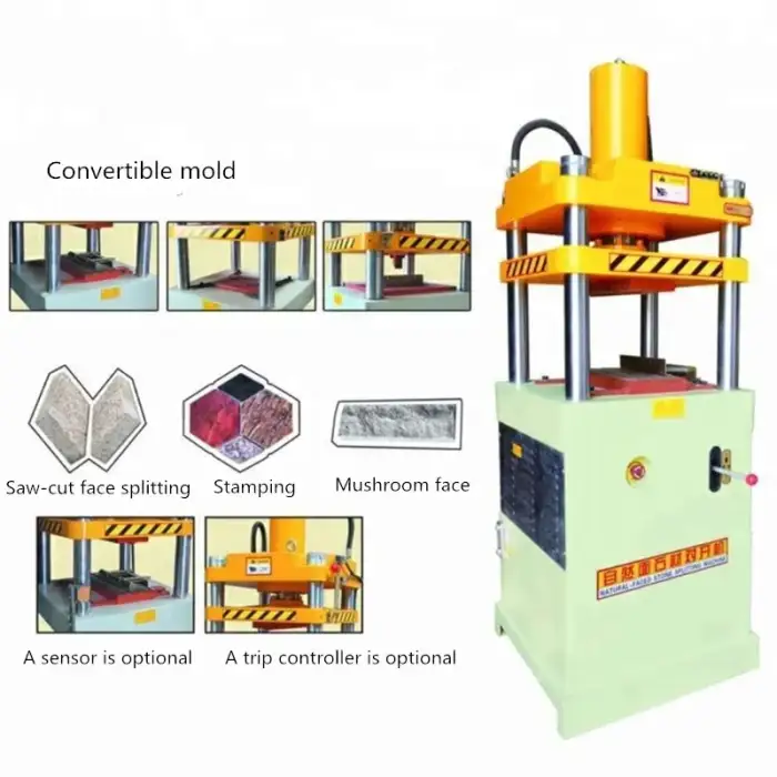 Hydraulic marble granite stone splitting machine tile making machine