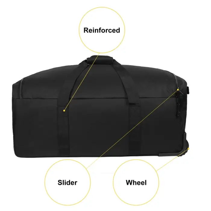 Large Capacity Travel Tactical luggage Waterproof  Wheels Rolling Deployment Wheeled duffel Suitcase