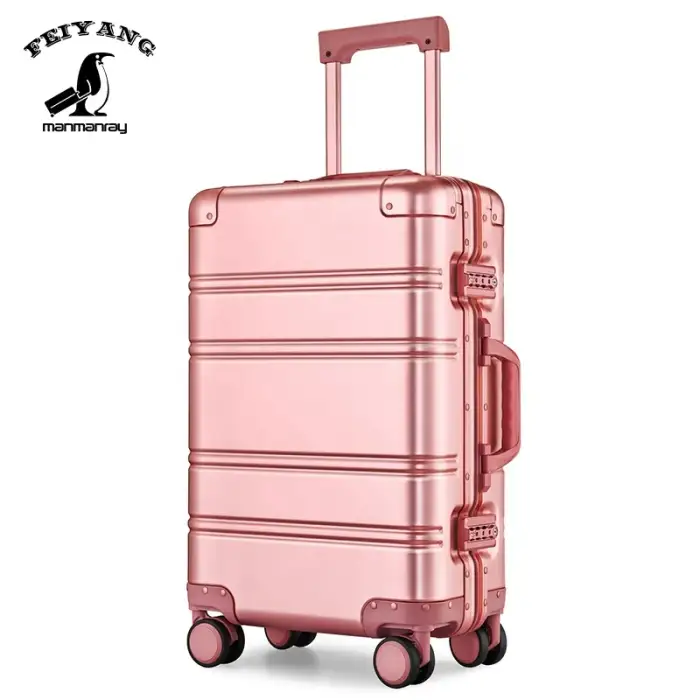 100% aluminum luggage travel luggage business suitcase