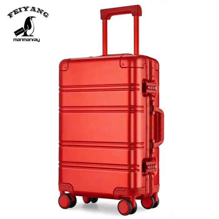 100% aluminum luggage travel luggage business suitcase