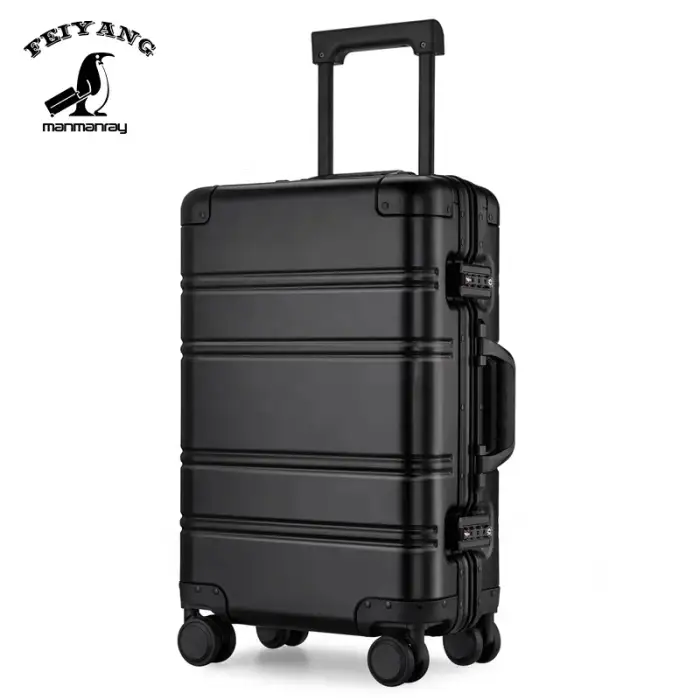 100% aluminum luggage travel luggage business suitcase