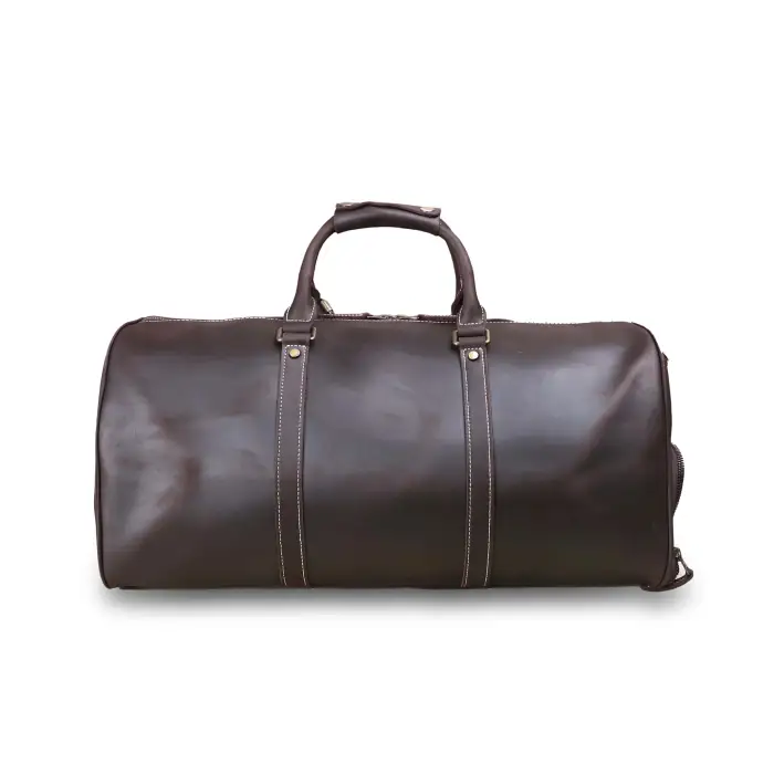 Unique features Borsa da viaggio in vera pelle bag duffle travel genuine leather travel luggage gym bags