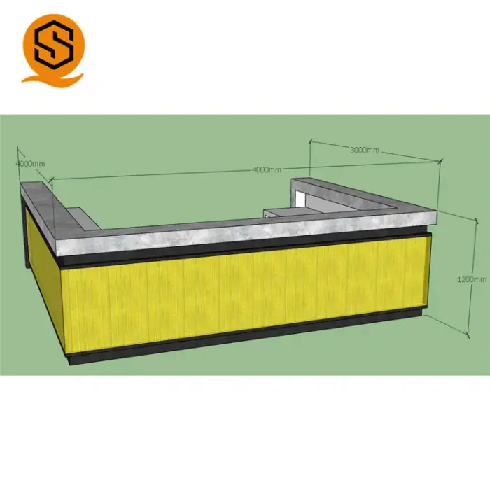 Superseptember Luxury club drink bar counter artificial stone LED bar counter