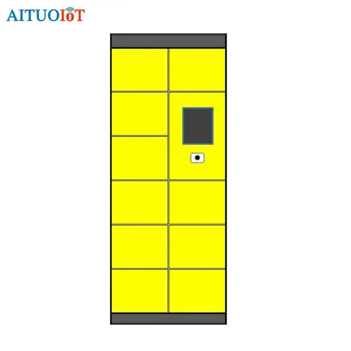 Smart Luggage Locker With 10.1" Screen with QR Code Password IC Card Fingerprint for Amusement Park Gym School