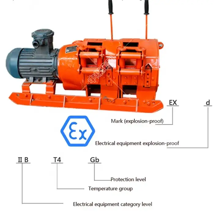 Explosion-Proof Two Drum Electric Mini Winch 110v Underground Coal Mine Scraper Winch For Sale