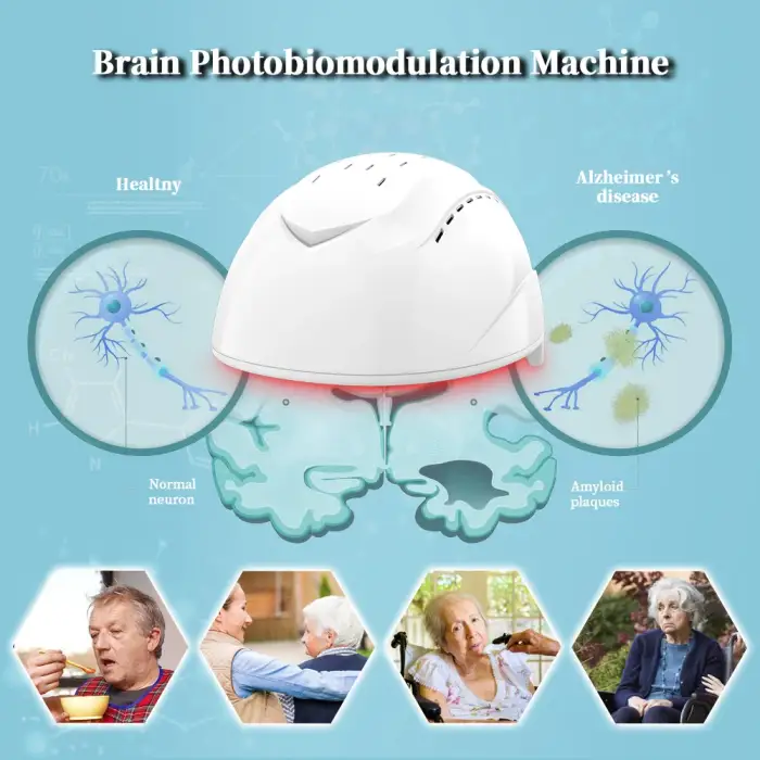 Photobiomodulation Brain Wellness Helmet Alzheimer Parkinsonism Disease Phototherapy Stroke Rehabilitation Equipment Medical